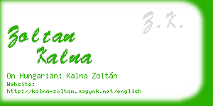 zoltan kalna business card